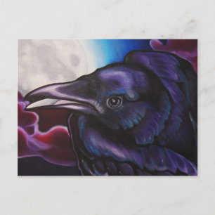 Raven och Måne Vykort