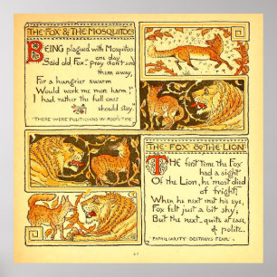 Räven och myggen Walter Crane Poster