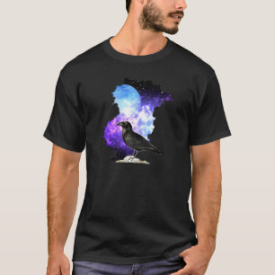 Raven och Nattens Måne Blackbird Ornithology T Shirt