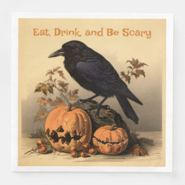 Raven och Pumpkins Halloween: Ät, Drink, var Scary Pappersservett