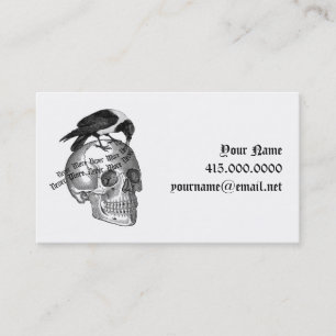 Raven- och Skull-Bloggare-kort Visitkort