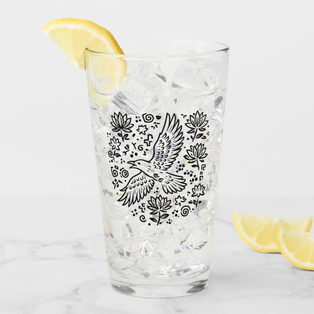 Raven of Transformation Glaskopp (Framsida Ice)