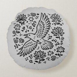 Raven of Transformation Rund Kudde