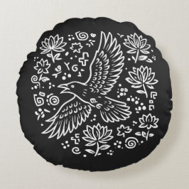 Raven of Transformation Rund Kudde