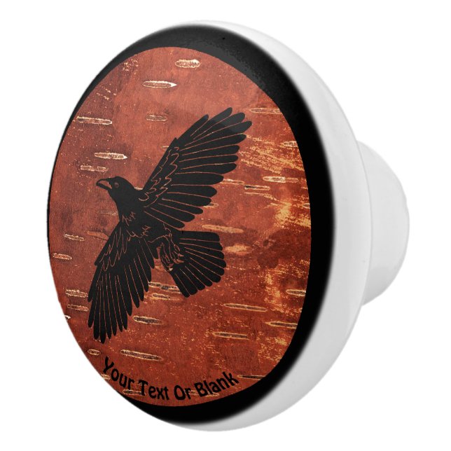 Raven on Inner Birch Bark Knopp (Höger)