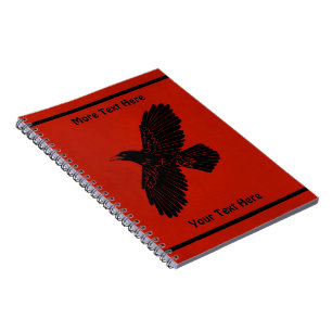 Raven On Red Anteckningsbok