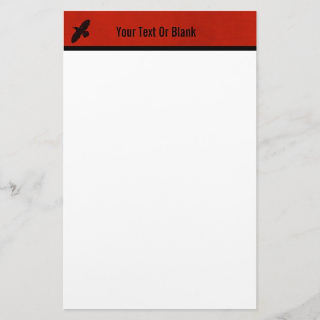 Raven On Red Brevpapper (Framsida)