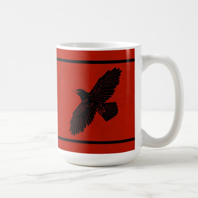 Raven On Red Kaffemugg (Höger)