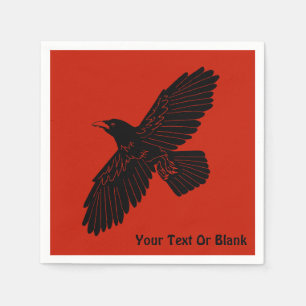 Raven On Red Pappersservett
