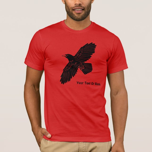 Raven On Red T Shirt (Framsida)