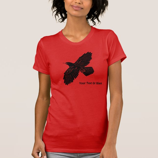 Raven On Red T Shirt (Framsida)