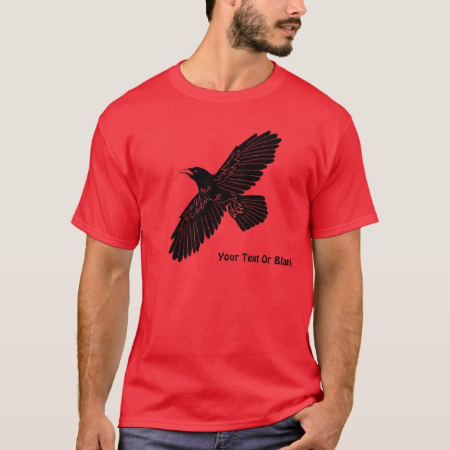 Raven On Red T Shirt (Framsida)