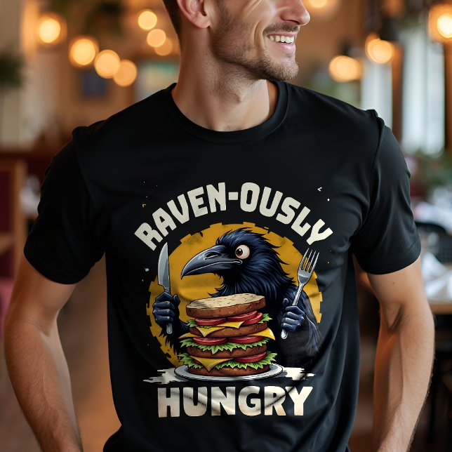 Raven-ous Hungrig Funny T Shirt (Skapare uppladdad)