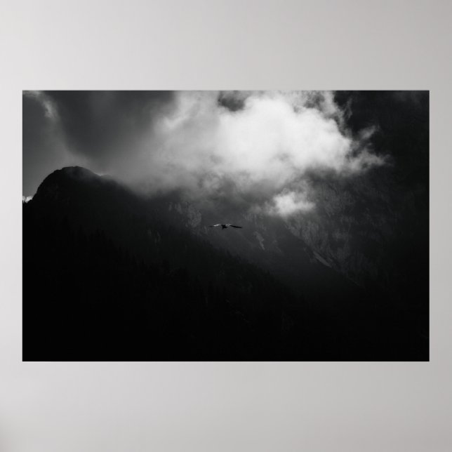 Raven ovanför bergen poster (Framsidan)