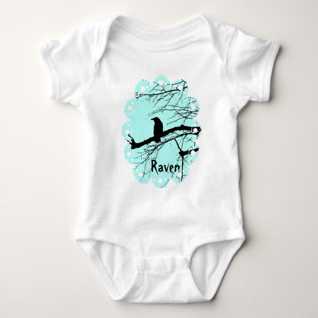 Raven på Bodykosten Träd Baby T Shirt (Framsida)
