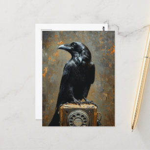 Raven på Mobil Vykort