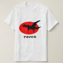 Raven på röda sol