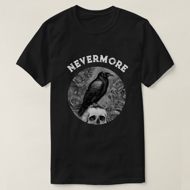 Raven på Skull med Ro ännu mer T Shirt (Design framsida)