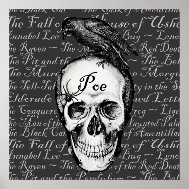 Raven Poe Skriv ut Poster (Framsidan)