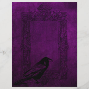 Raven & Ram Lila Gothic Halloween Papper