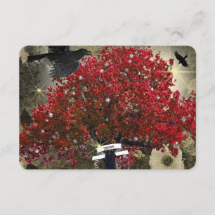 Raven Red Träd Träd Gothic OSA Kort