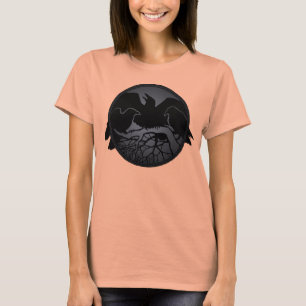 Raven Ringer Shirt Raven Women's Kråka Art Shirts Tröja