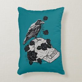Raven, Ro och Skull Design Dekorativ kudde