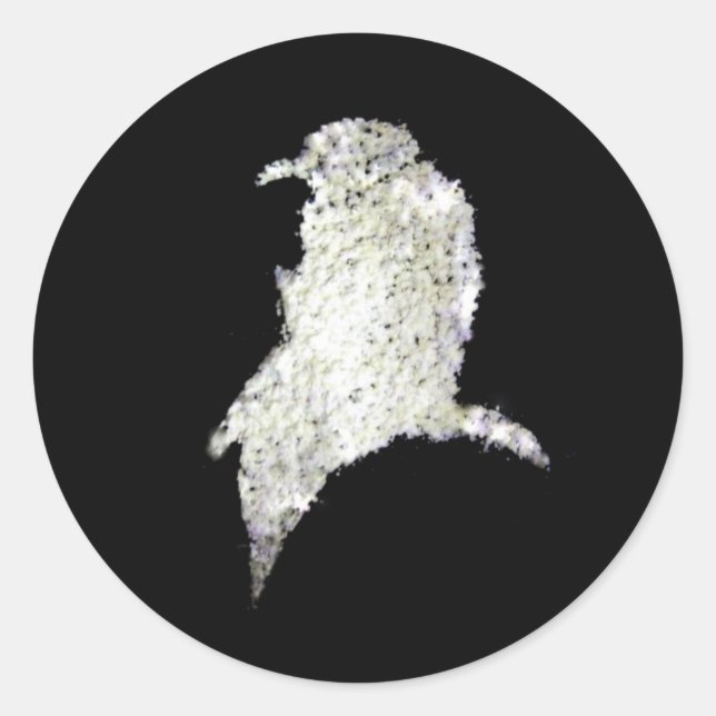 Raven Runt Klistermärke (Framsida)