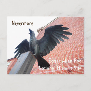 Raven Sculpture, Edgar Allan Poe Home Vykort