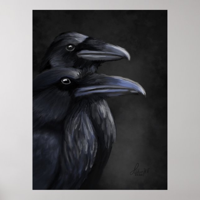 Raven Shadows: Mystical Duo in Noir Poster (Framsidan)