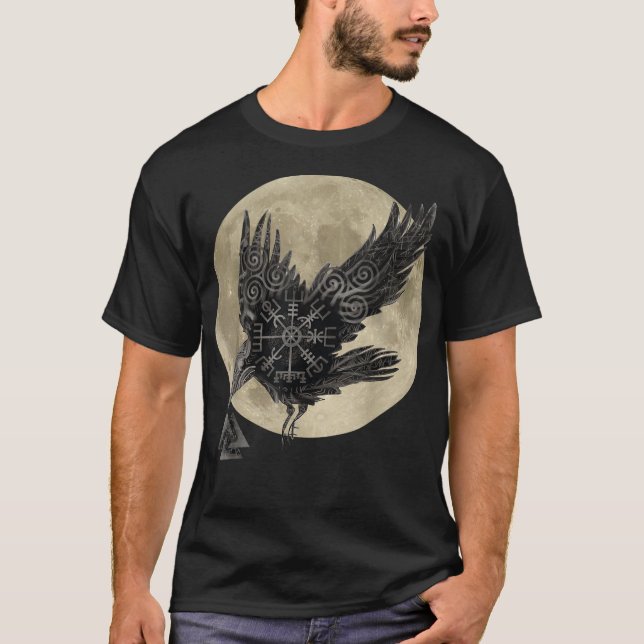 Raven shirt Manar Girl Women t shirt Goth Bir (Framsida)