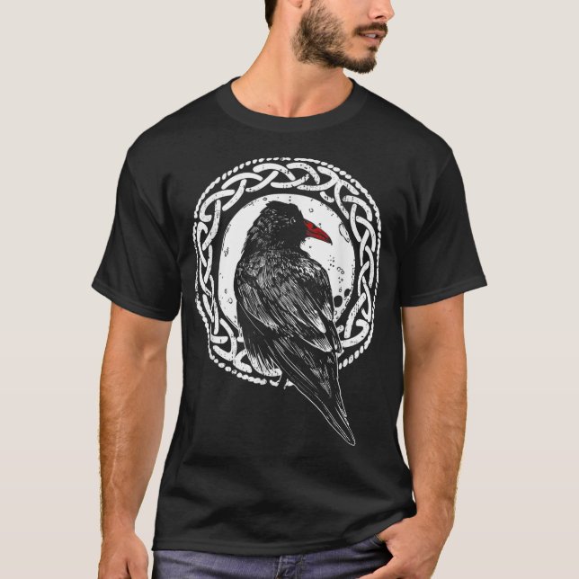 Raven shirt Manar Girl Women t shirt Goth Bir (Framsida)