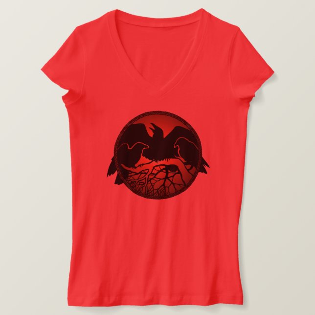 Raven Shirt Native Raven Art Dam Shirt T Shirt (Design framsida)