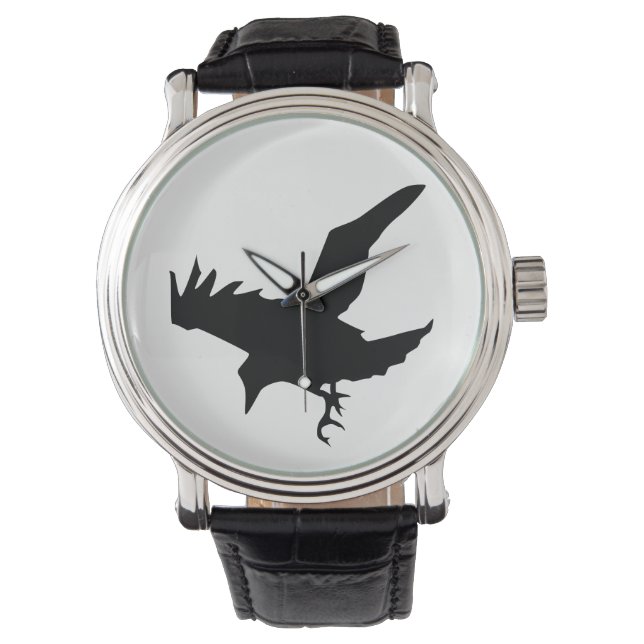 Raven Silhouette Armbandsur (Framsida)