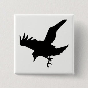 Raven Silhouette Knapp