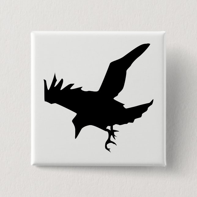 Raven Silhouette Knapp (Framsida)