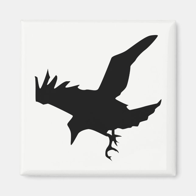 Raven Silhouette Magnet (Framsidan)
