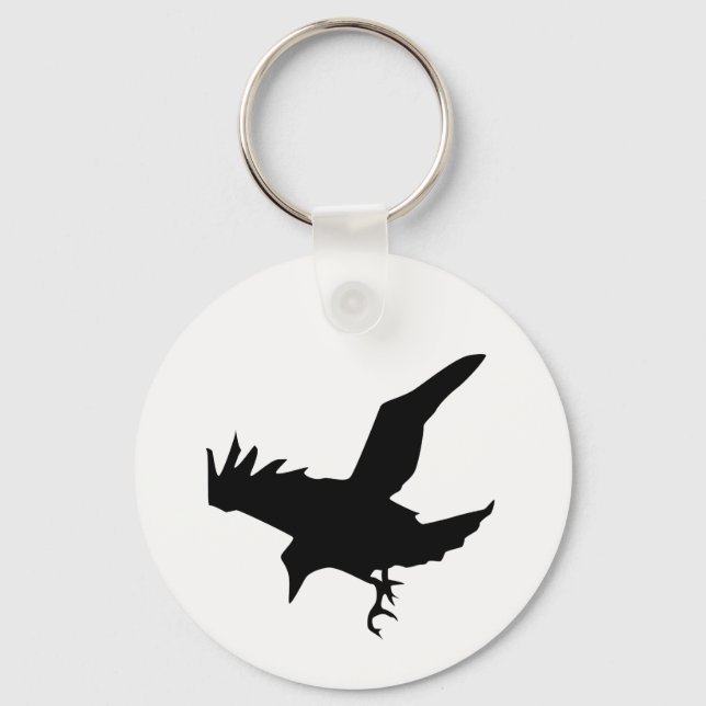 Raven Silhouette Nyckelring (Framsida)