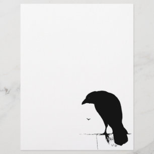 Raven Silhouette - Vintage Goth Ravens & Kråkas