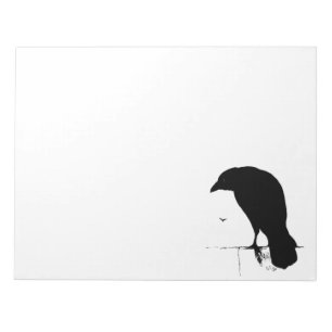 Raven Silhouette - Vintage Goth Ravens & Kråkas Anteckningsblock