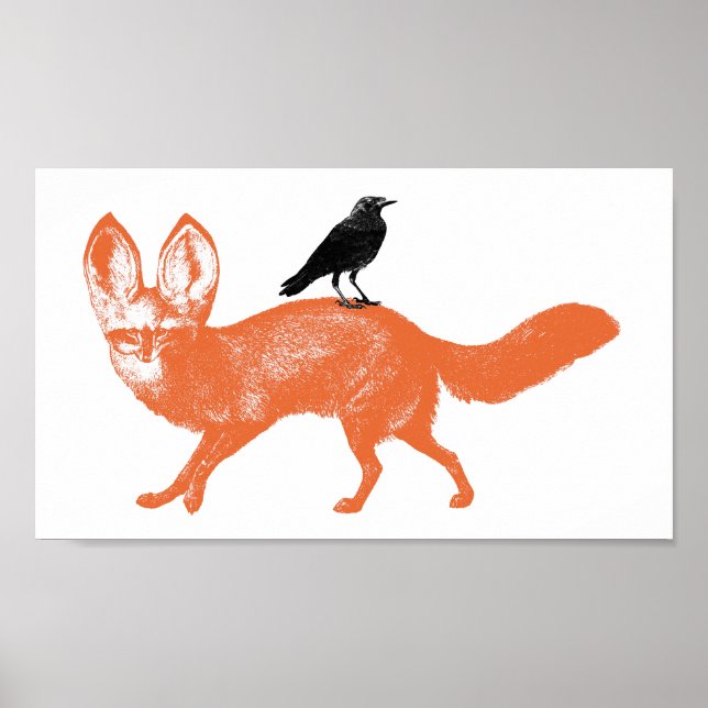 Raven Sits On Fox Poster (Framsidan)