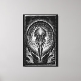 Raven skalle canvastryck