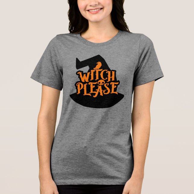 Raven & Skull Coola Halloween Witch, tack T Shirt (Framsida)