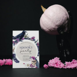 Raven& Skull Halloween-inbjudan Inbjudningar