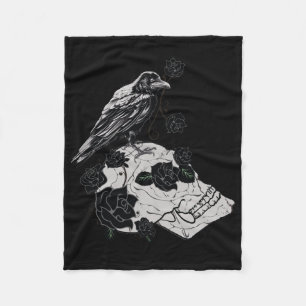 Raven, Skull och Ro Throw Blanket Fleecefilt