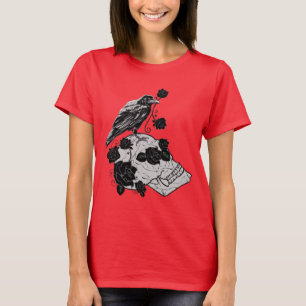 Raven Skull & Ro Womens Tee