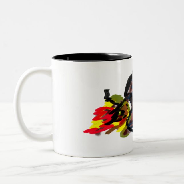 Raven-slappna av höst Två-Tonad mugg (Vänster)