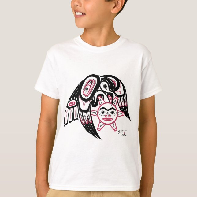 Raven Stealing Sol Tee Shirt (Framsida)
