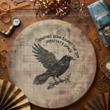 Raven Steampunk Gotisk Konst