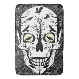 Raven Sugar Skull Skeleton Bath Mat Badrumsmatta